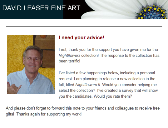 DAVID LEASER FINE ART NEWSLETTER – JULY 2011