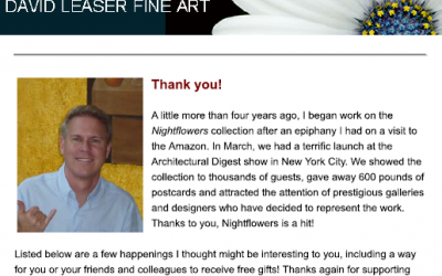 DAVID LEASER FINE ART NEWSLETTER – MAY 2011