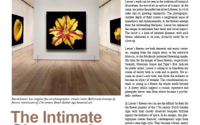 THE INTIMATE GLAMOUR OF FLOWERS BY NEW YORK ART CRITIC JOHN MENDELSOHN